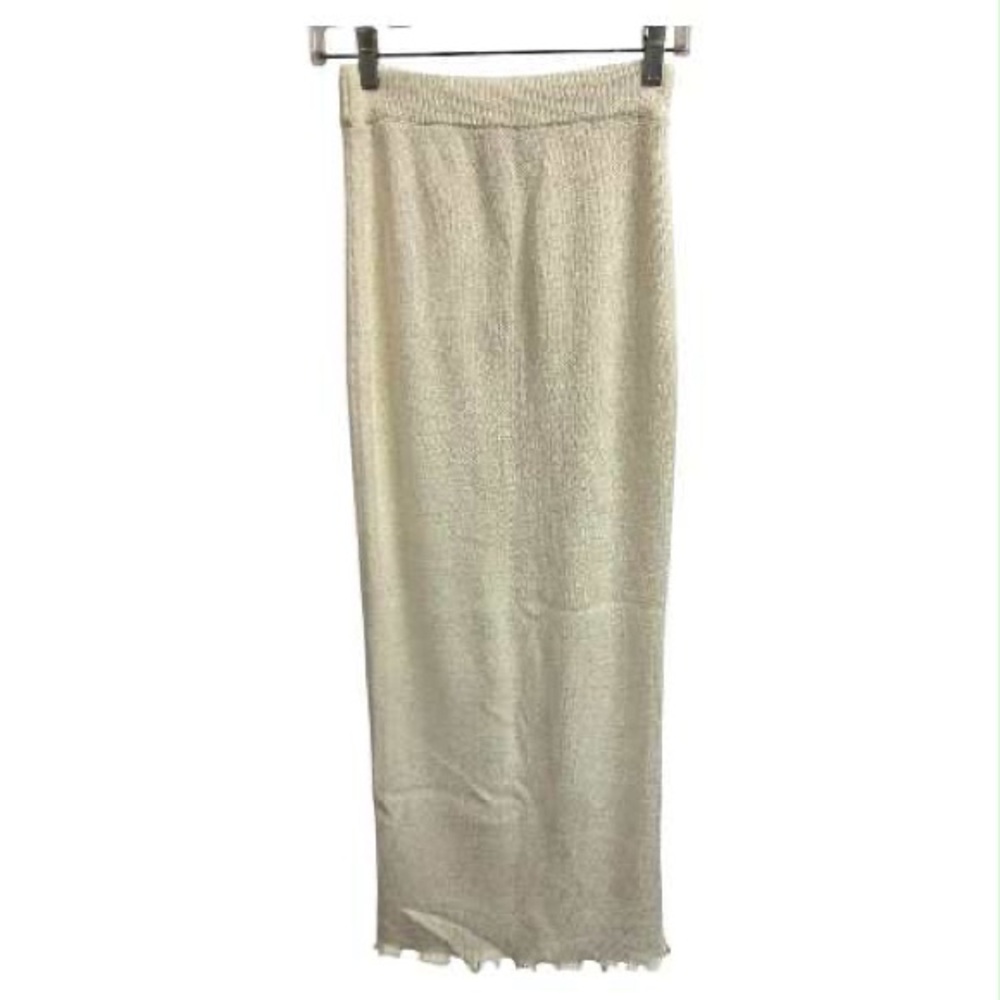 SNDYS Chic Cream Maxi Skirt Size M